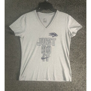 Nike Dri Fit University Of Reno Shirt Women’s Large Gray V Neck